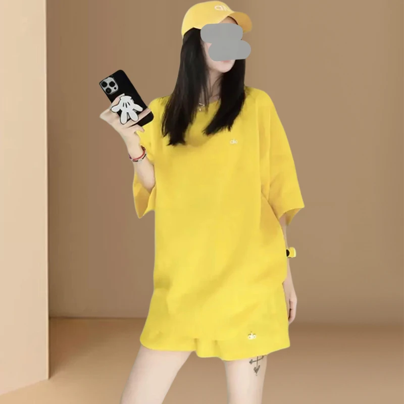 欧货炸街卫衣短裤套装女春秋休闲宽松纯色运动服两件套小香风减龄