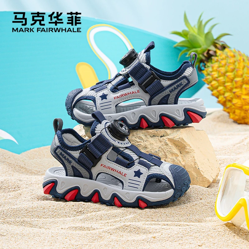 马克华菲运动凉鞋沙滩鞋夏季大童凉鞋包头运动鞋男童学生休闲童鞋