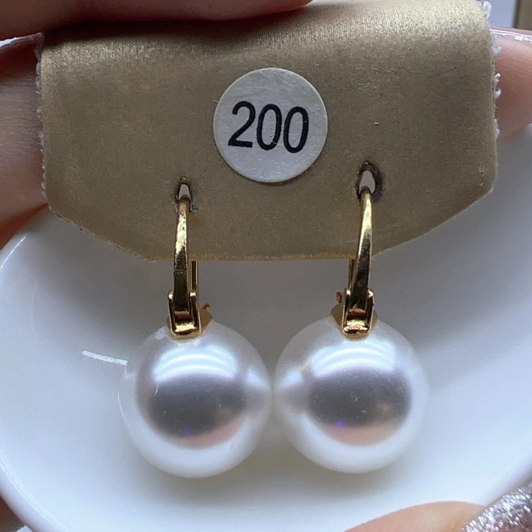银S925镶嵌淡水珍珠耳饰