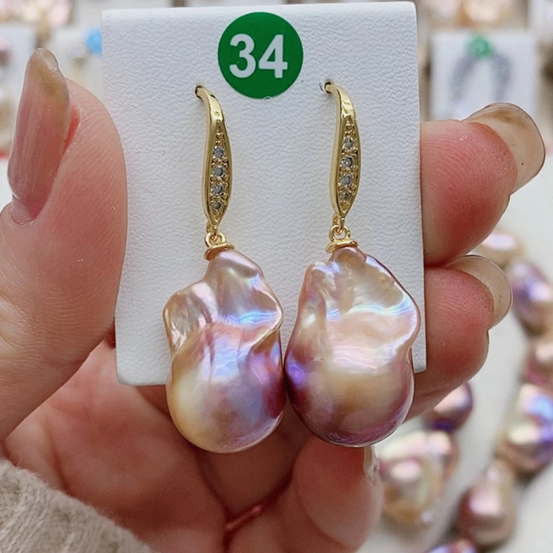 【闪购商品】淡水珍珠耳饰银S925镶嵌