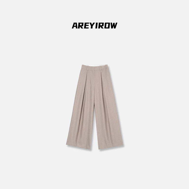 AREYiROW“閁泔飘逸” 高腰显瘦宽松休闲阔腿长裤H51356CK252