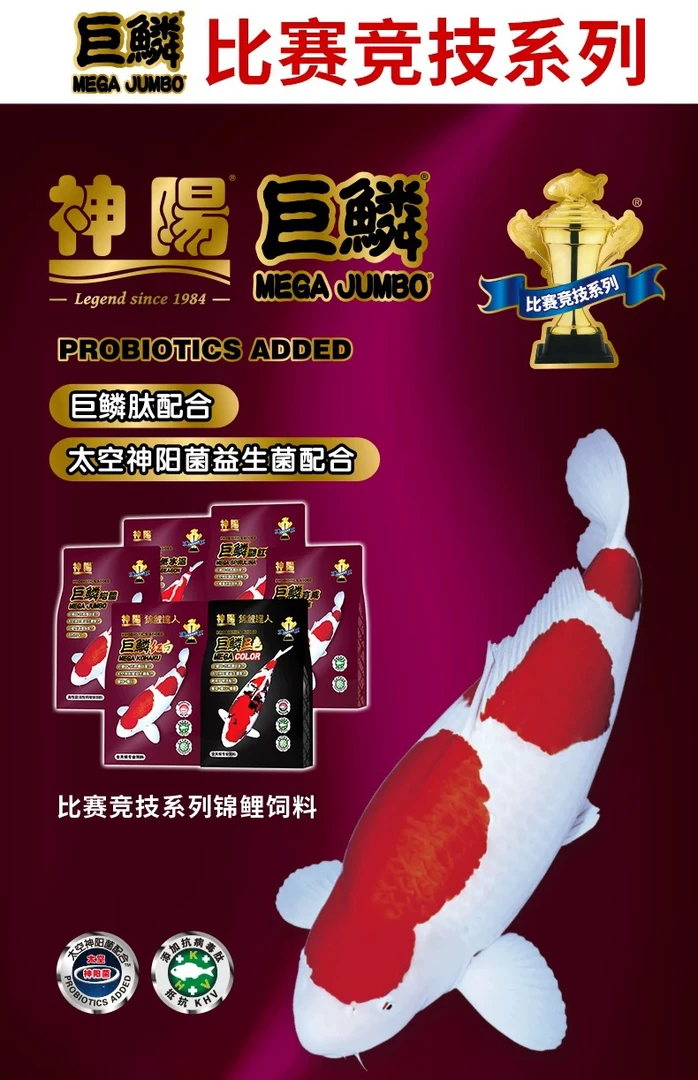神阳巨鳞锦鲤饲料比赛级锦鲤鱼粮，好消化鱼食