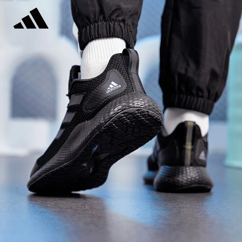 adidas/阿迪达斯BOUNCE男鞋2025夏季运动鞋黑武士减震透气跑步鞋