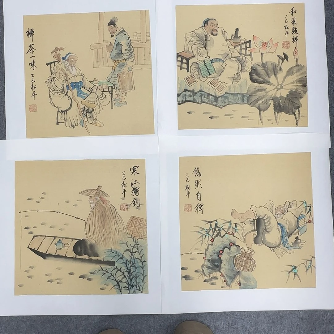 国画30*30纯手绘（随机一张）