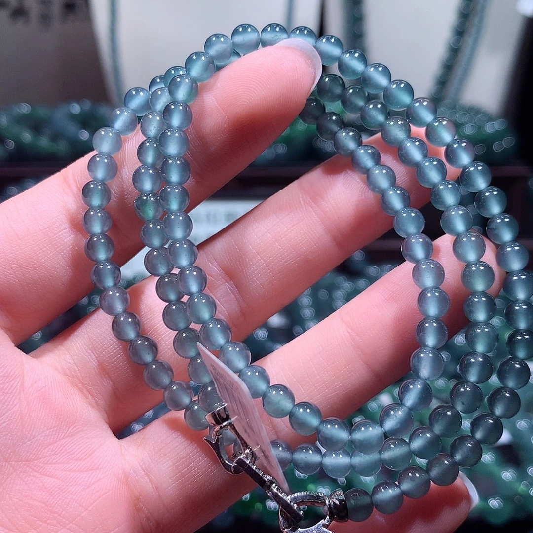 翡翠未镶嵌手链天然A货翡翠项链5