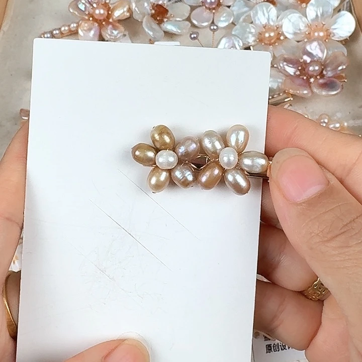 淡水珍珠发饰未镶嵌