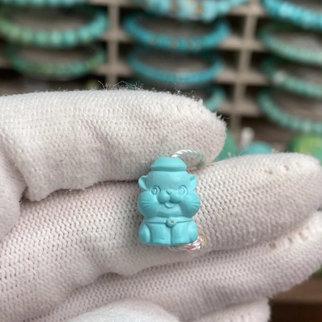 绿松石未镶嵌优雅猫10