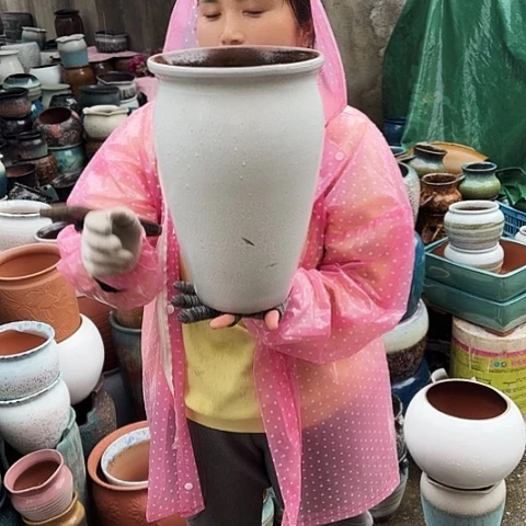 口20高31瑕疵一个盆子。