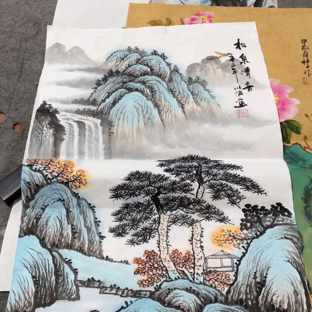 国画国画作品画心一张