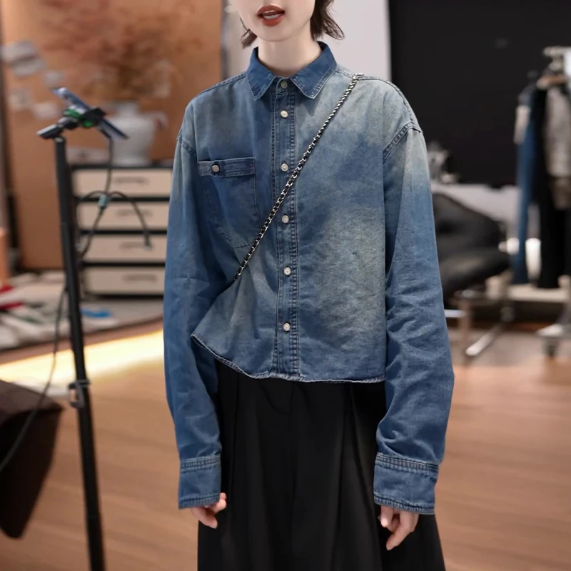 流行穿搭潮流宽松休闲牛仔外套2025早秋新款设计感气质小众短外套