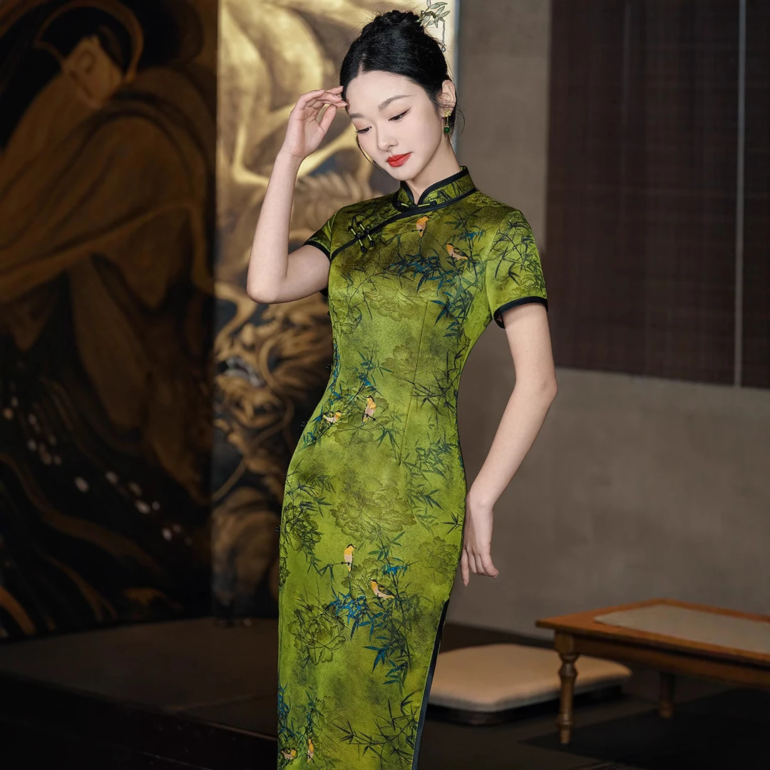 2025年春夏新款改良旗袍中国风气质显瘦日常修身新中式改良旗袍可