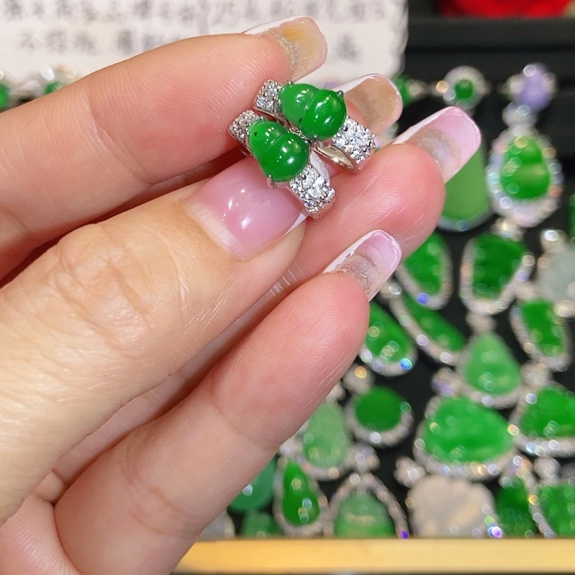 【闪购商品】未镶嵌翡翠耳饰天然翡翠