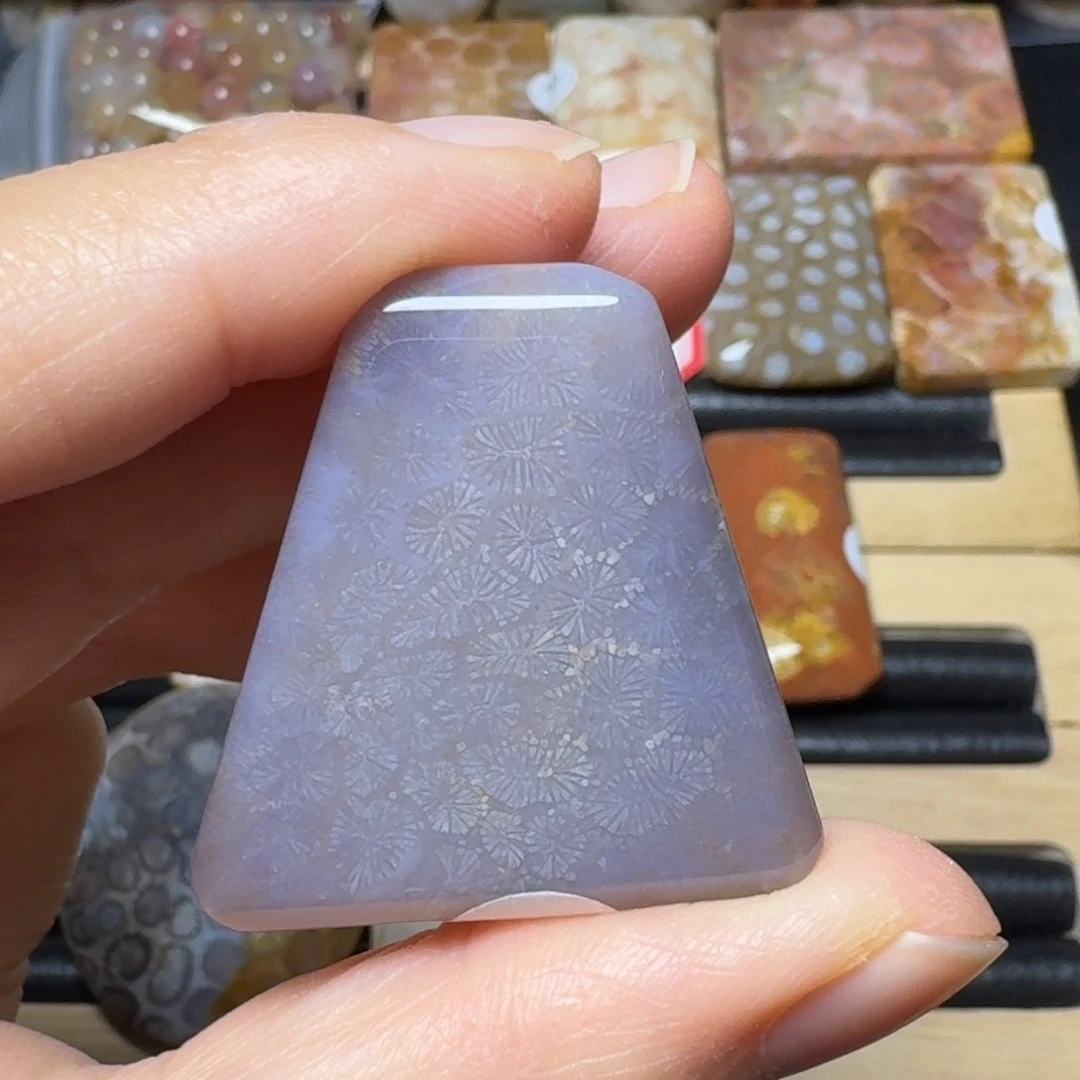 硅化玉玉透深紫，细胞花未镶嵌