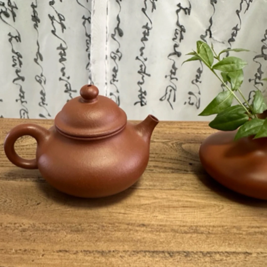 容天红降坡精工半手110ml±，特低价紫砂壶宜兴本山原矿泥料茶壶