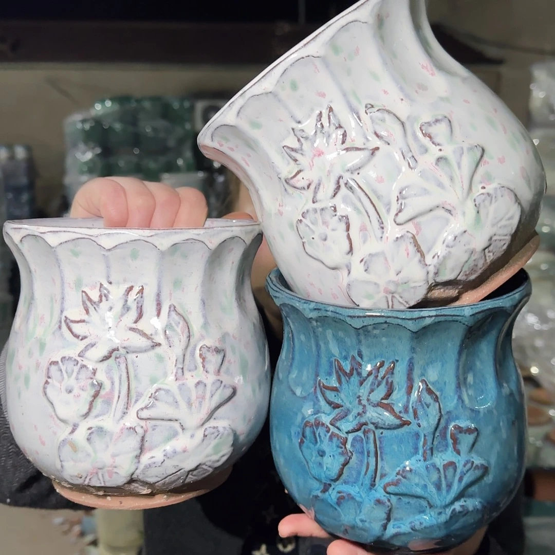 紫砂花盆高16口15