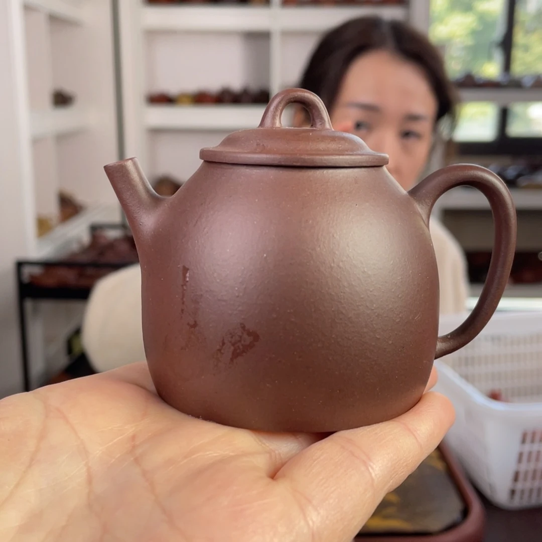 紫砂茶壶紫泥秦权140cc