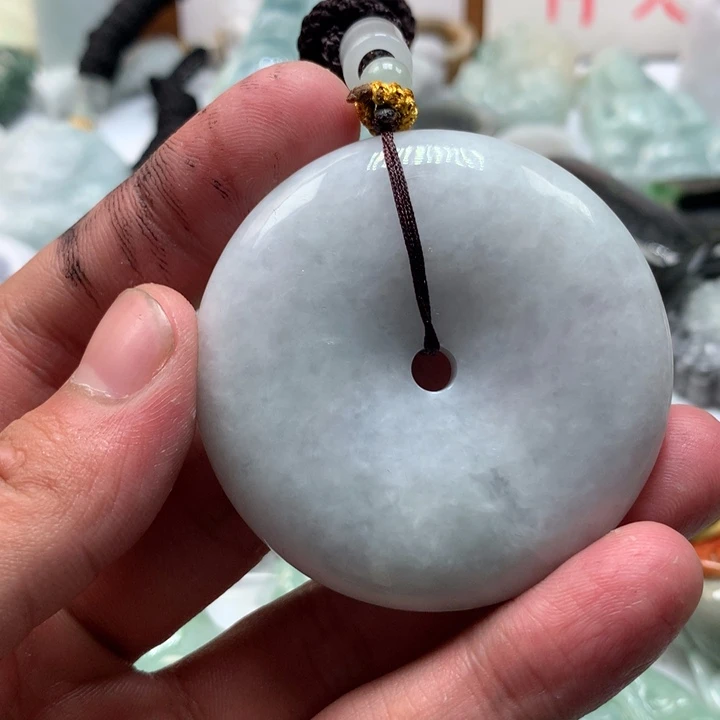 翡翠未镶嵌颈饰保真天然a货翡翠