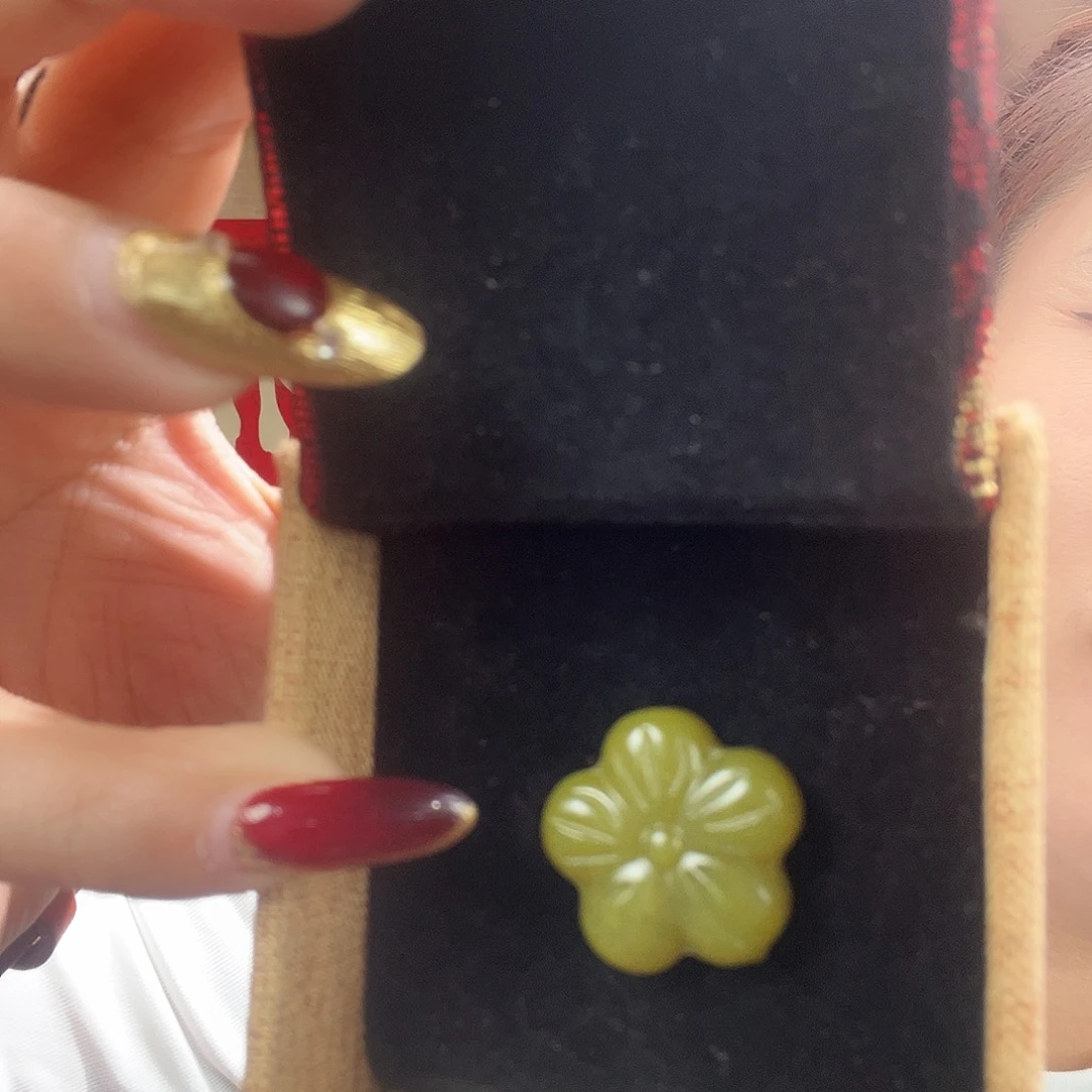 蛇纹石玉戒指银S925镶嵌