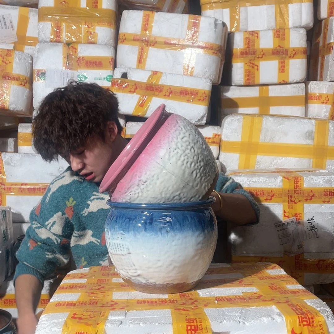 红陶宜兴紫砂花盆