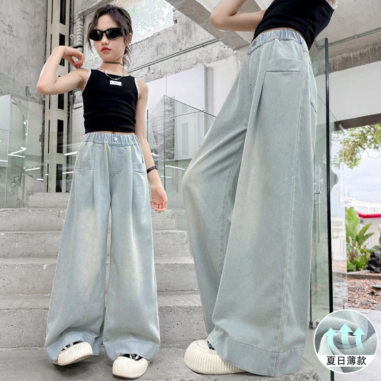 女童装2025新款高腰宝宝灯笼连裤垂感婴儿灯笼裤瑜伽骑行短裤幼儿