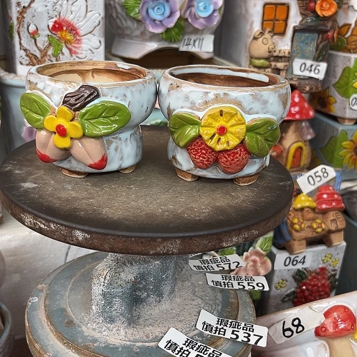紫砂花盆粗陶材质多肉花盆