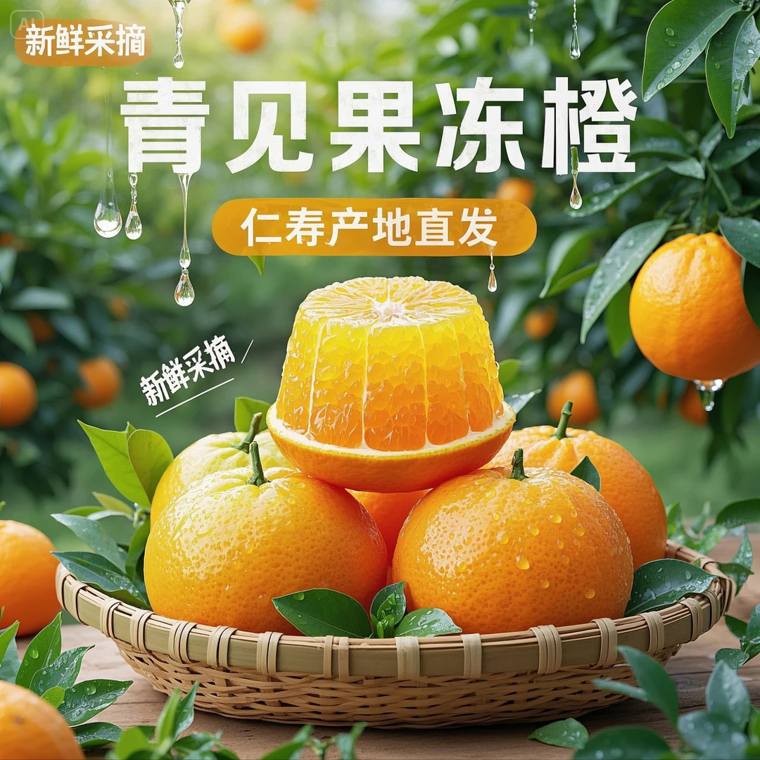 【眉山果冻橙】四川青见春季果冻橙现发包邮成熟爆汁多汁水果
