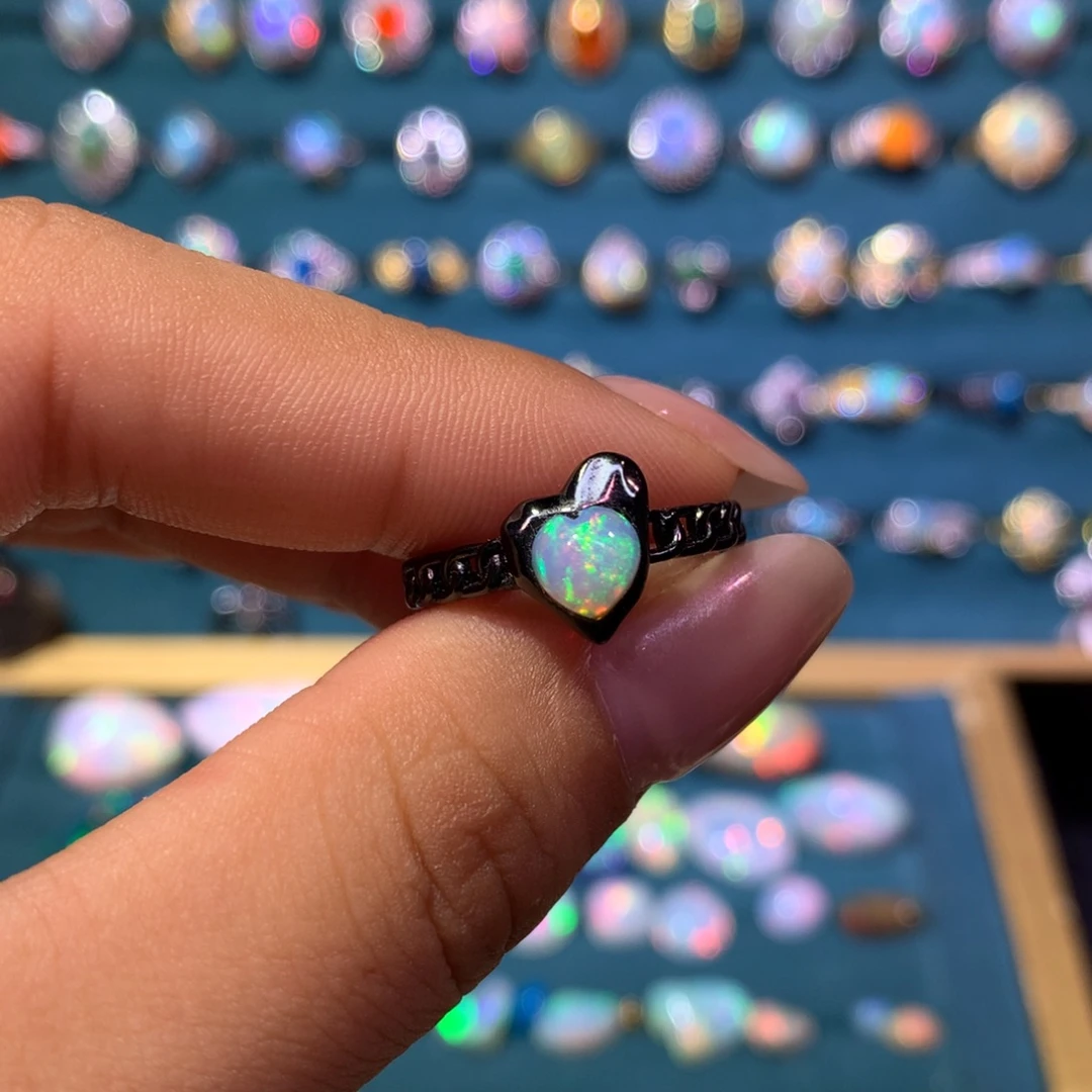 欧泊银S925镶嵌戒指款