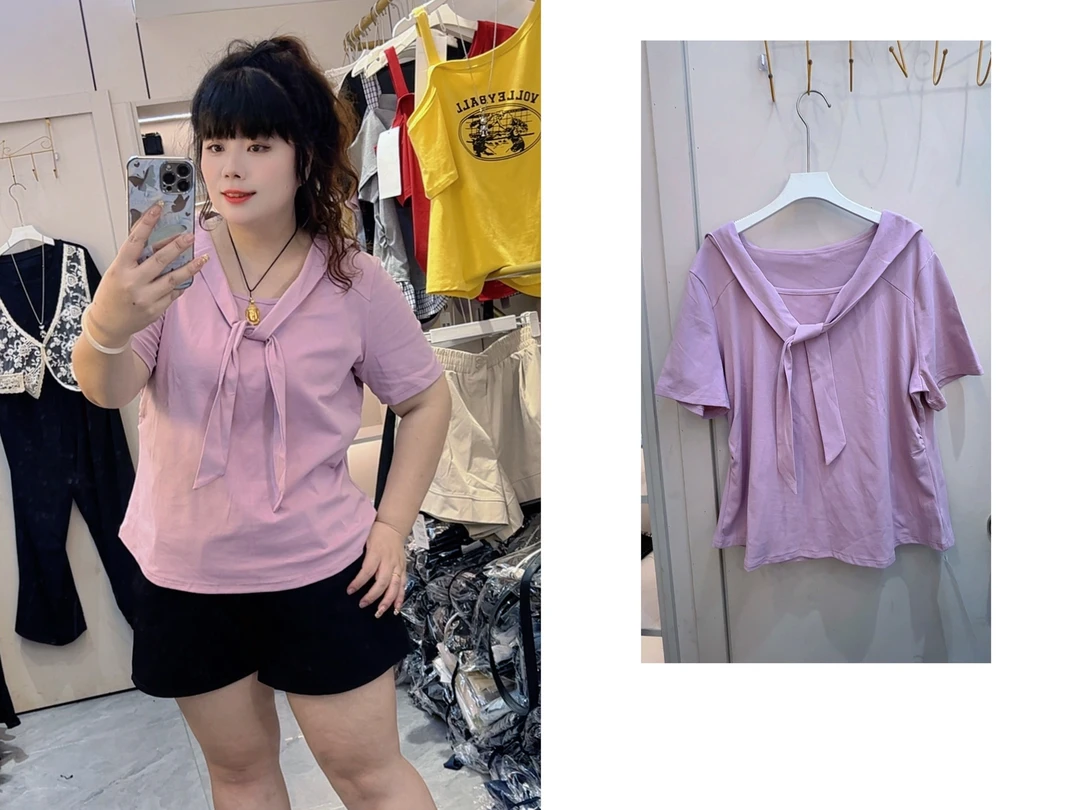 35569夏装新款大码女韩系休闲披肩掐腰弧形短袖T恤