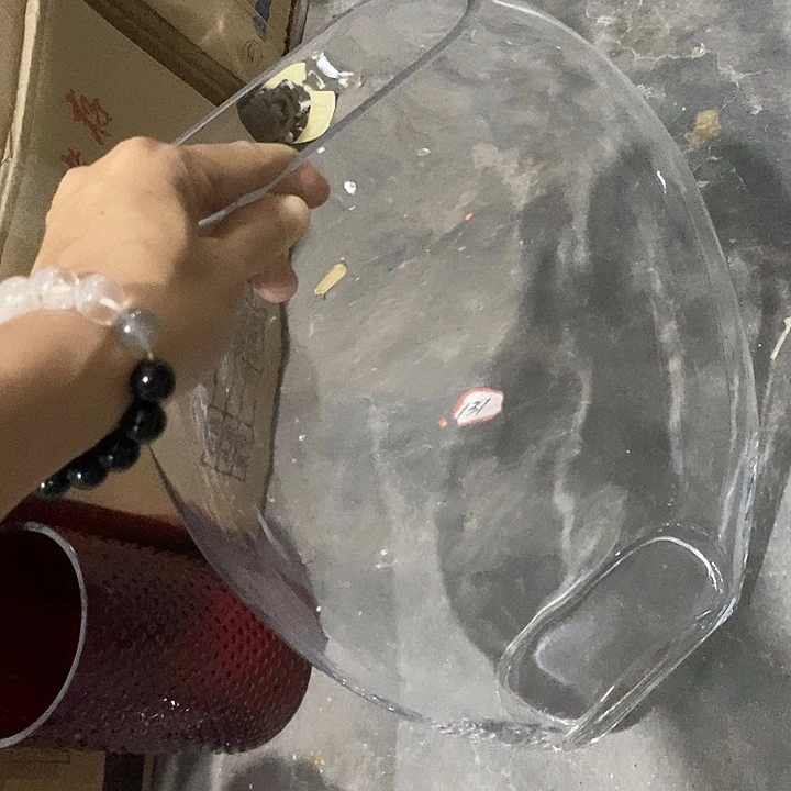 有机玻璃38x30x8磕口不退手工测量