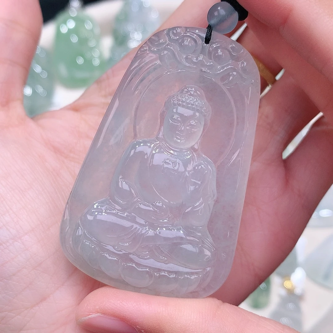 颈饰18K金镶嵌翡翠58.7-38.3-5.4