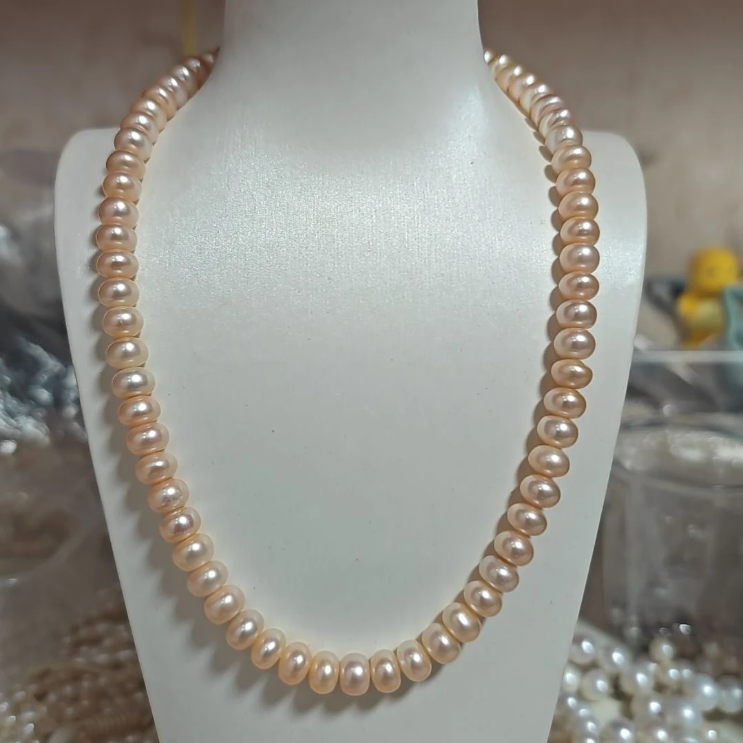 神***5淡水珍珠银S925镶嵌项链