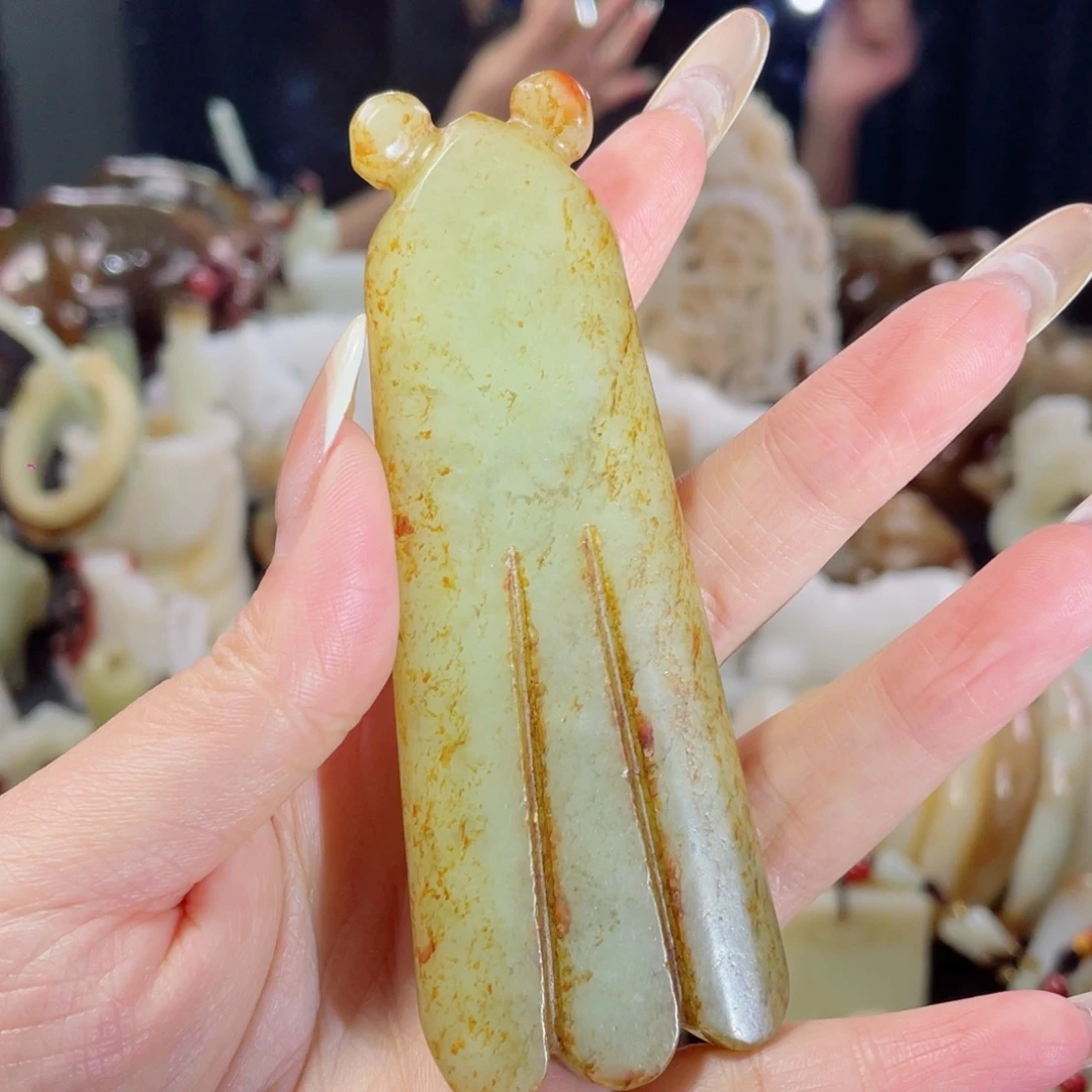 和田玉未镶嵌挂件44