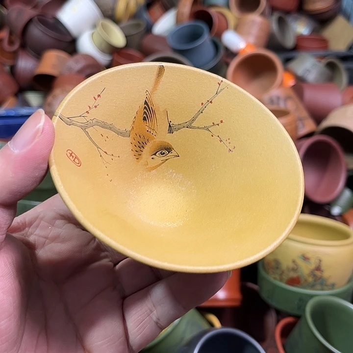 紫砂茶杯全手工紫砂主人杯