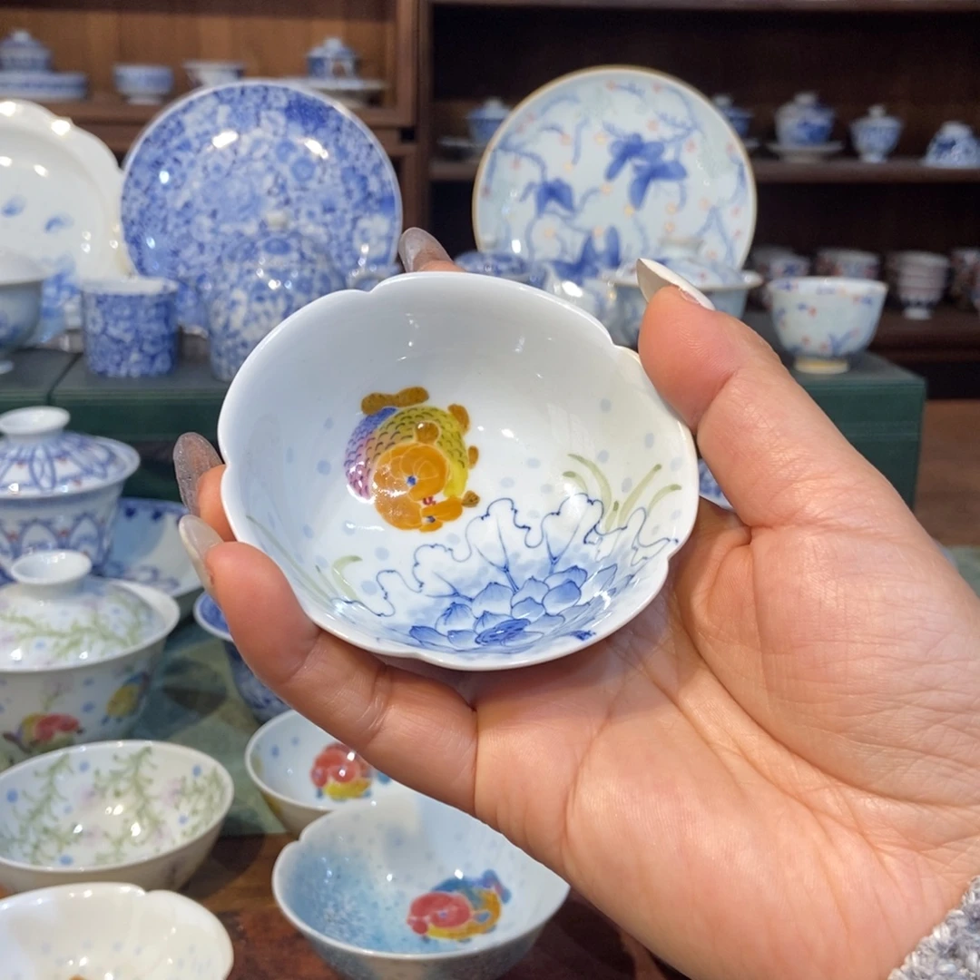 w冉月观隐一鹿生花高足杯