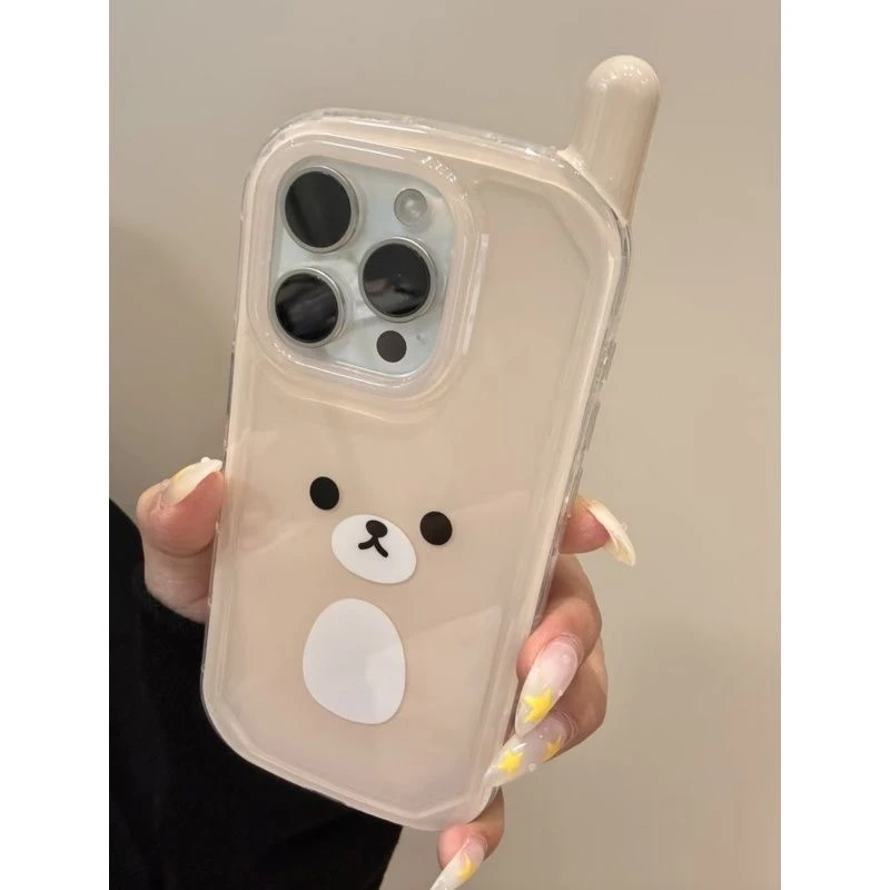 ZMGX大哥大轻松熊适用苹果16/15promax光油手机壳iPhone14大孔12