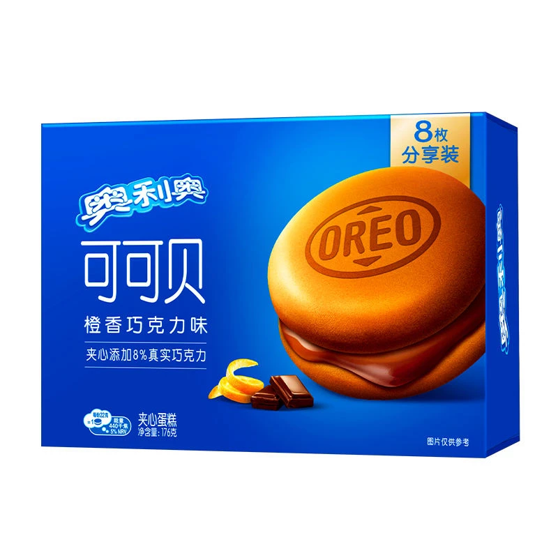 奥利奥可可贝橙香巧克力味蛋糕176g