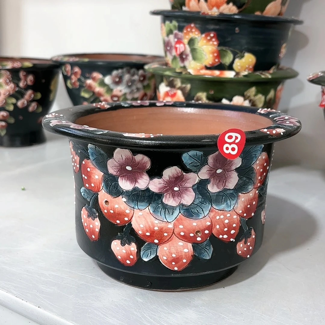 紫砂花盆手工花盆默认微瑕16/12