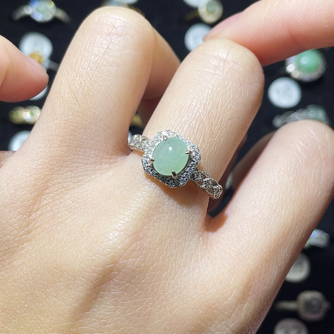 翡翠未镶嵌戒指戒指