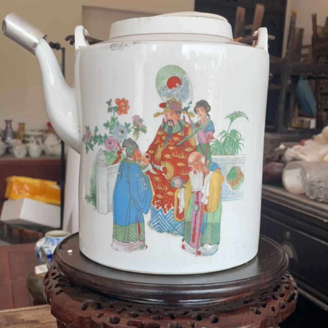 手工中式带盖冷水壶泡茶杯直筒茶具