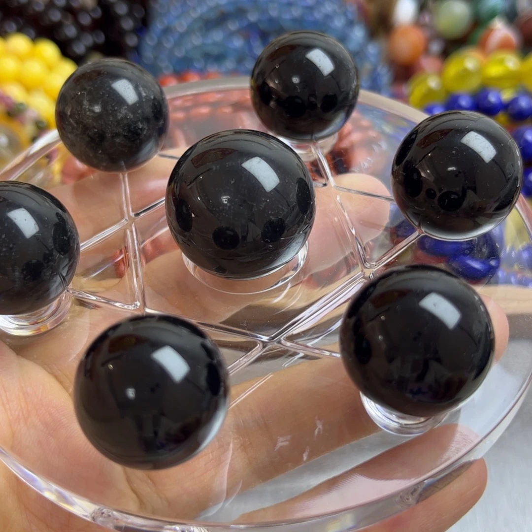 黑曜岩未镶嵌珠宝奇石矿坑七星阵