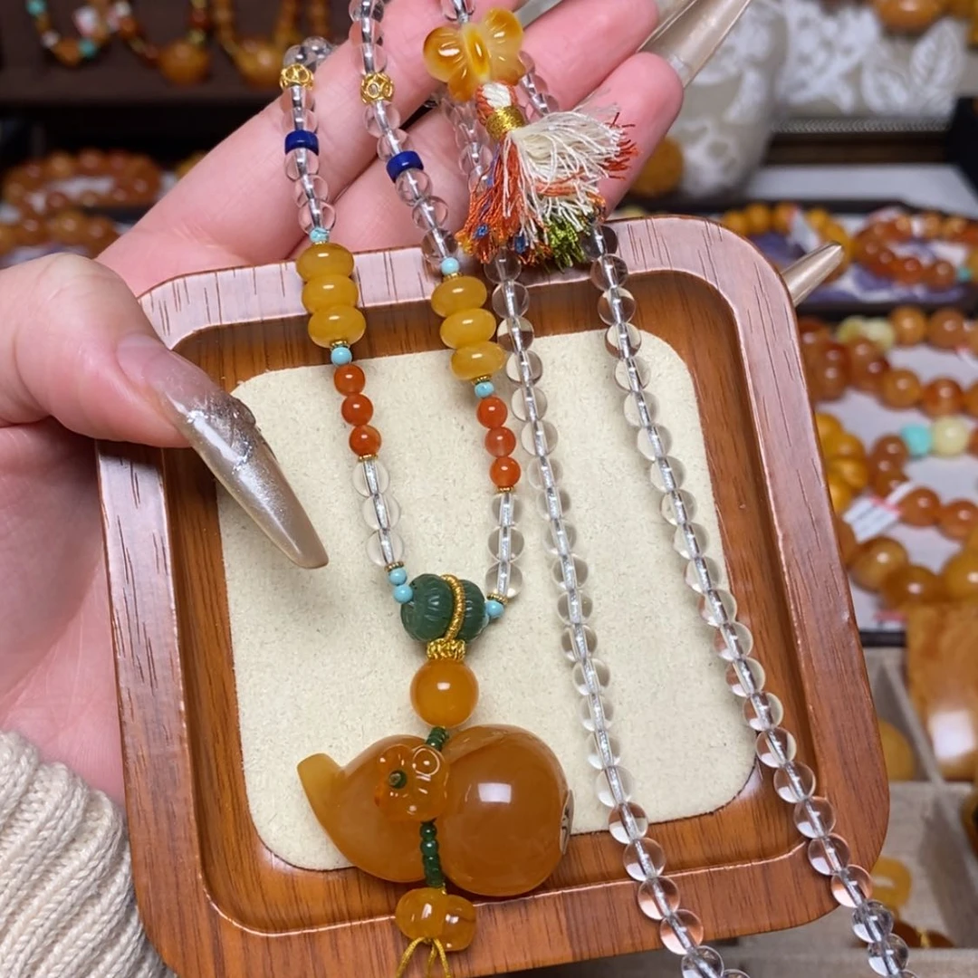 【闪购商品】蜜蜡颈饰未镶嵌项链