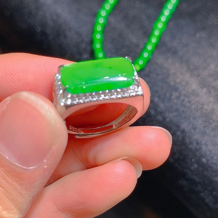 【闪购商品】翡翠颈饰银S925镶嵌翡翠