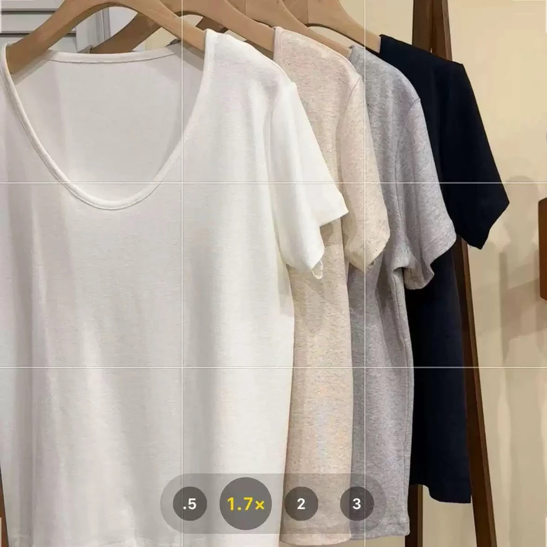 鹅蛋领纯色亚麻t 太舒服！（白色缺货）