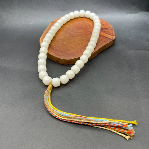 菩提根原生态干磨12.13老型桶珠手持流苏款36颗