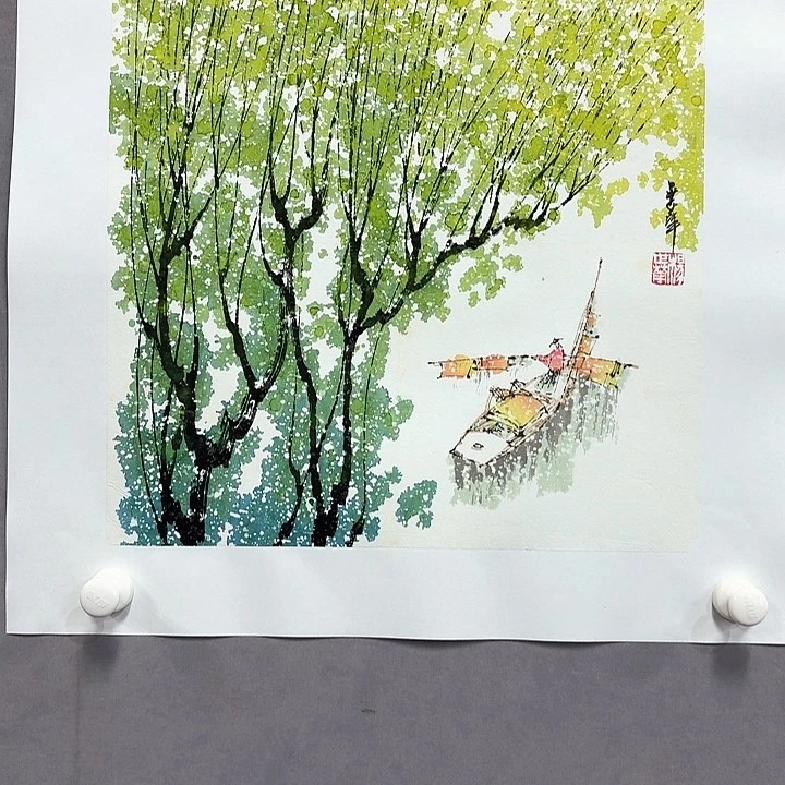 国画亲笔手绘放心去藏