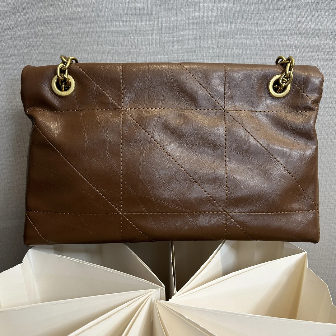 TOLEX2025新款m手工时尚百搭折叠女包棕色