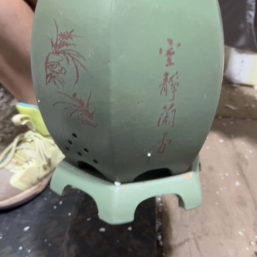 紫砂花盆口径18.21口径