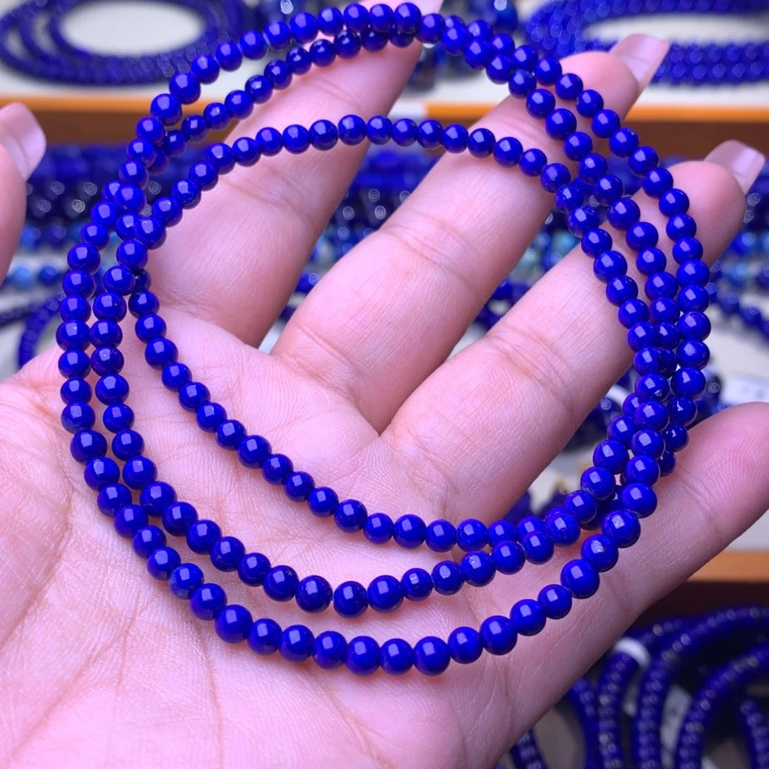 青金石未镶嵌手串4m