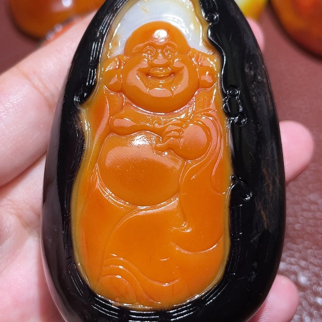 和田玉未镶嵌颈饰心**神