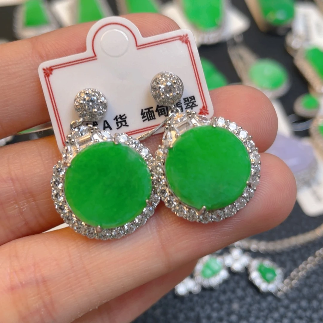 翡翠银S925镶嵌颈饰